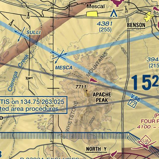 FAA VFR chart of Coyote Spring, AZ