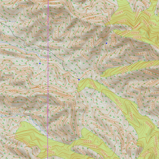 OpenTopoMap map of Coyote Spring, AZ