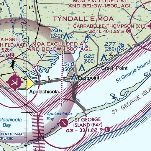 FAA VFR chart of East Point, FL