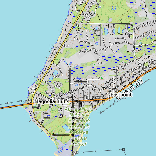 OpenTopoMap map of East Point, FL