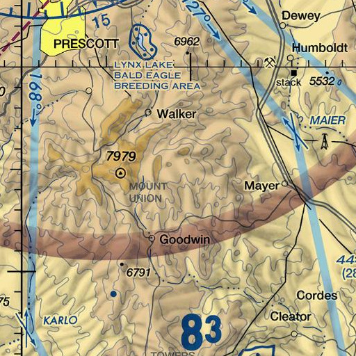 FAA VFR chart of Crystal Spring, AZ