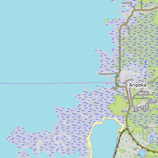 OpenTopoMap map of First Point, FL