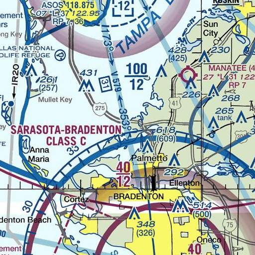 FAA VFR chart of Fletcher Point, FL