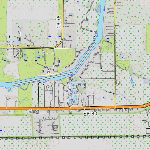 OpenTopoMap map of Fort Simmons Branch, FL