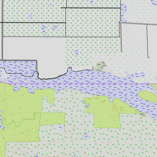 OpenTopoMap map of Gannet Slough, FL