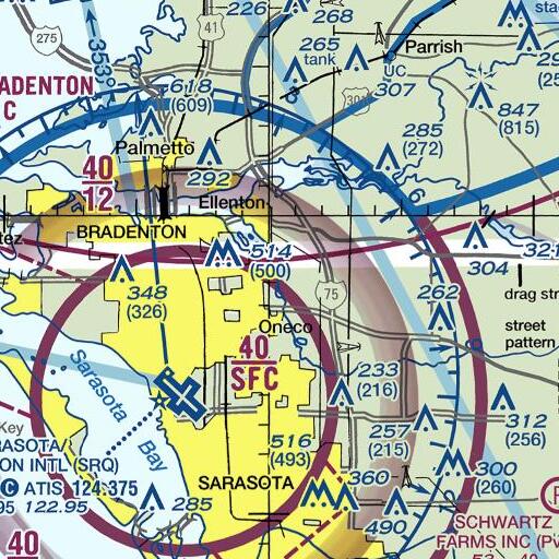 FAA VFR chart of Gap Creek, FL