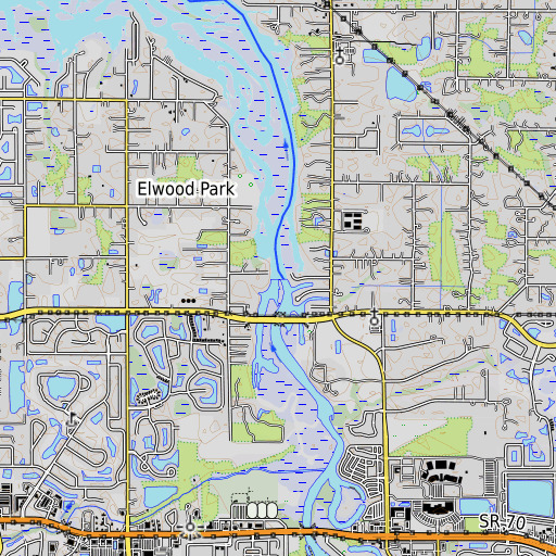 OpenTopoMap map of Gap Creek, FL