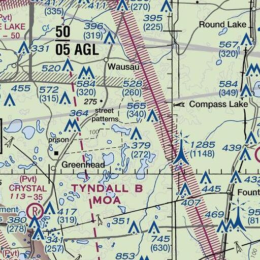 FAA VFR chart of Gap Lake Swamp, FL