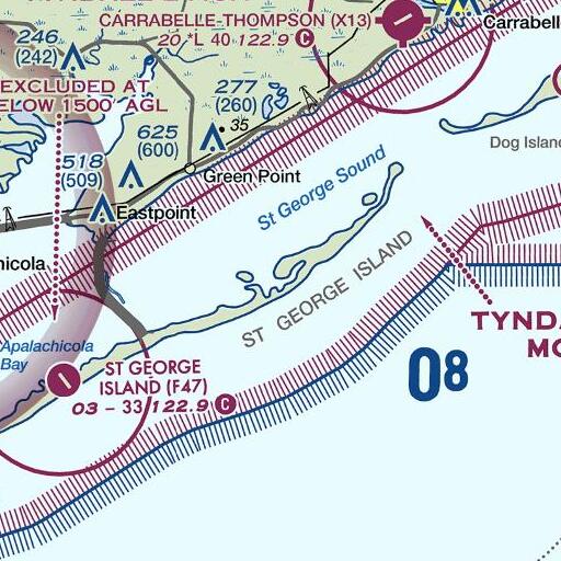 FAA VFR chart of Gap Point, FL