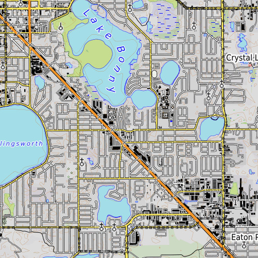 OpenTopoMap map of Gapway Cemetery, FL