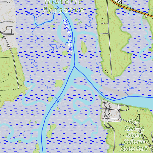 OpenTopoMap map of Garden Creek, FL