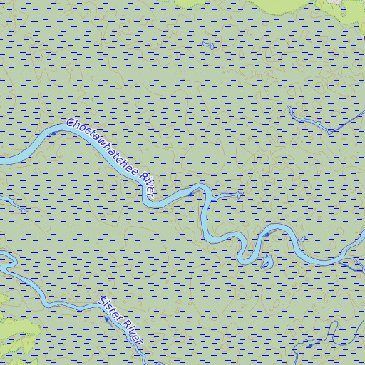 OpenTopoMap map of Gardner Run, FL