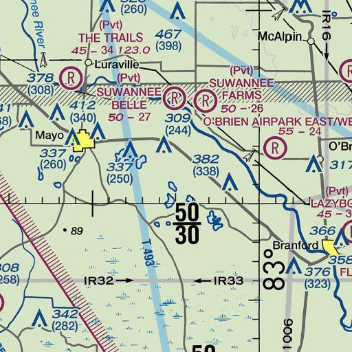 FAA VFR chart of Garner Lake, FL