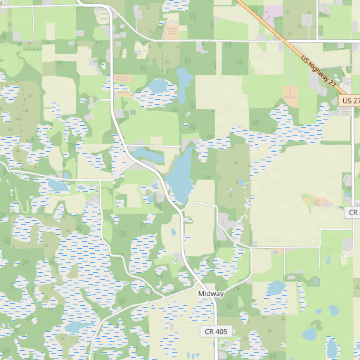 OpenStreetMap map of Garner Lake, FL