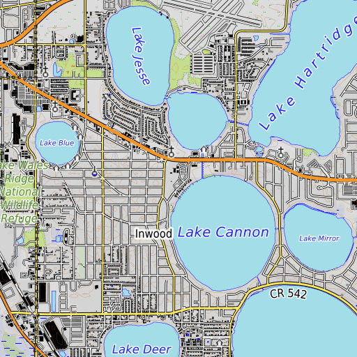 OpenTopoMap map of Fred G Garner Elementary School, FL