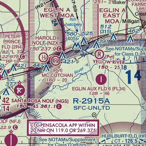 FAA VFR chart of Garnier Creek, FL