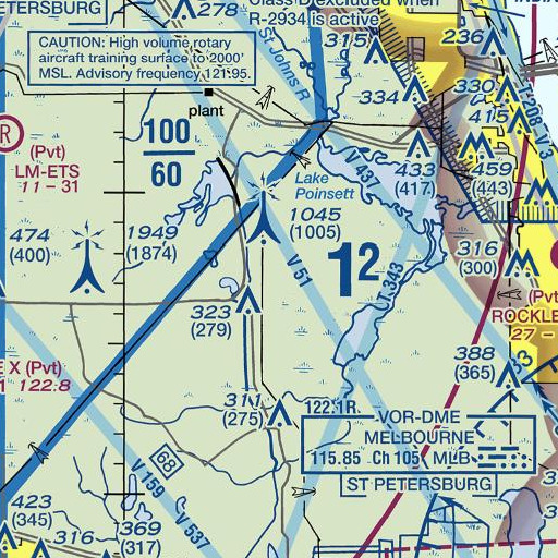 FAA VFR chart of Garrett Branch, FL
