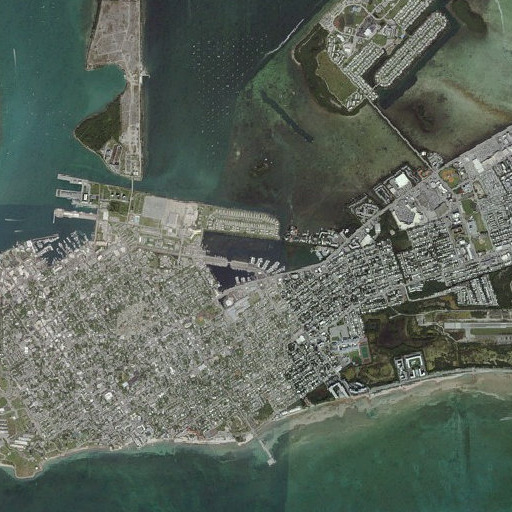 Aerial imagery of Garrison Bight, FL