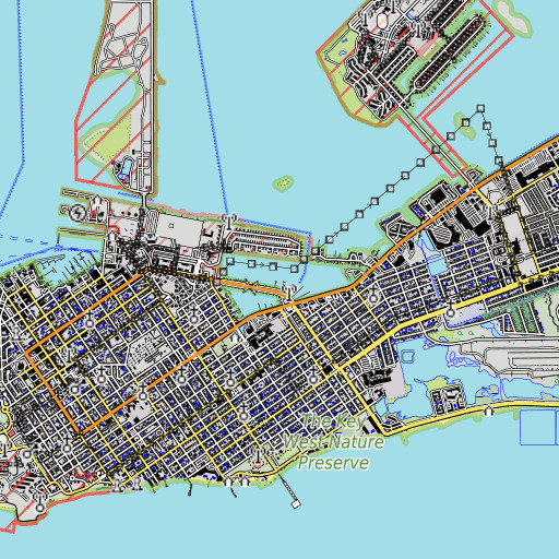 OpenTopoMap map of Garrison Bight, FL