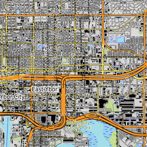 OpenTopoMap map of Gary Playground, FL