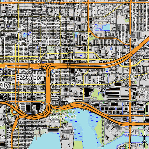 OpenTopoMap map of Gary School, FL