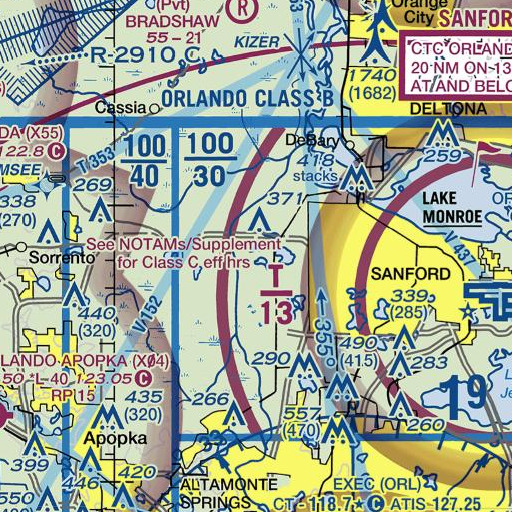 FAA VFR chart of Lake Gary, FL