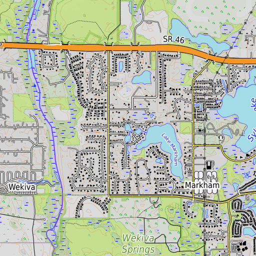 OpenTopoMap map of Lake Gary, FL