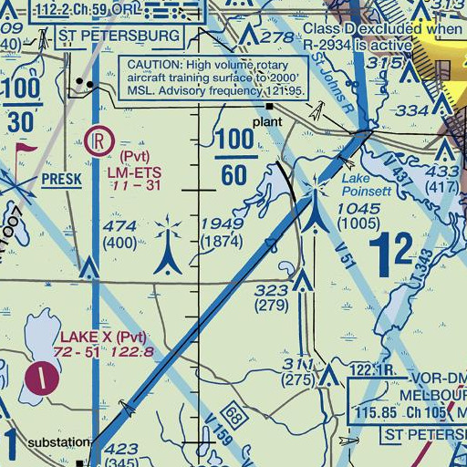FAA VFR chart of Gator Branch, FL