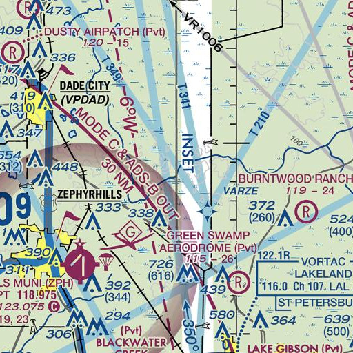 FAA VFR chart of Gator Creek, FL