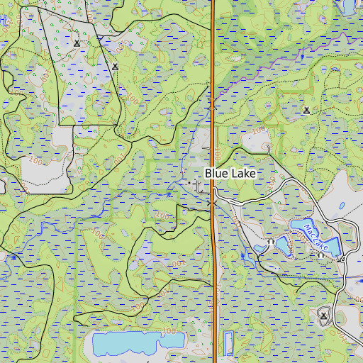 OpenTopoMap map of Gator Creek, FL
