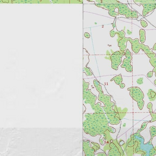 USGS 24K topo map of Gator Gap, FL