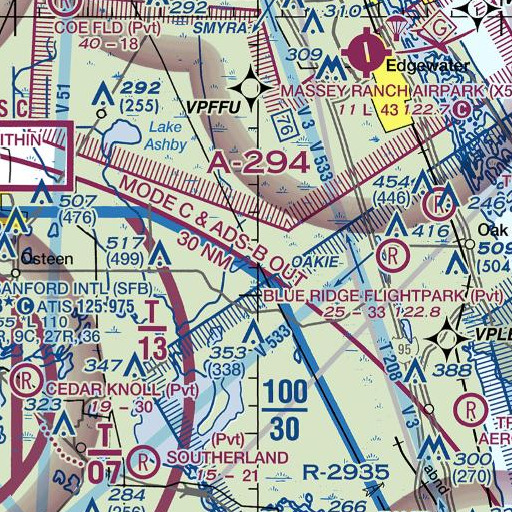 FAA VFR chart of Gator Gap, FL