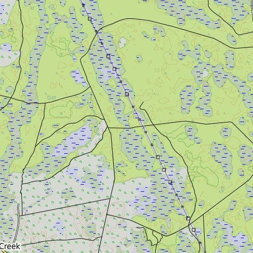 OpenTopoMap map of Gator Gap, FL