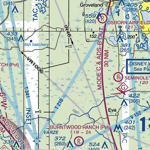FAA VFR chart of Gator Hole, FL