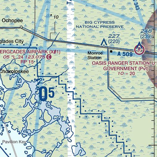 FAA VFR chart of Gator Hook Swamp, FL