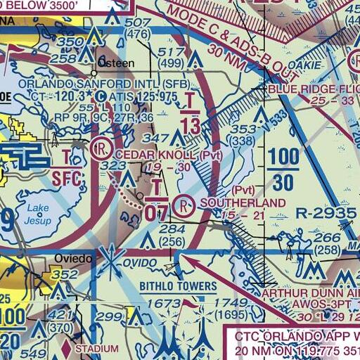 FAA VFR chart of Gator Point, FL