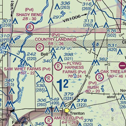 FAA VFR chart of Gator Pond, FL