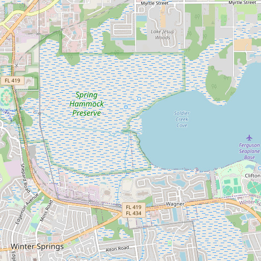 OpenStreetMap map of Gee Creek, FL