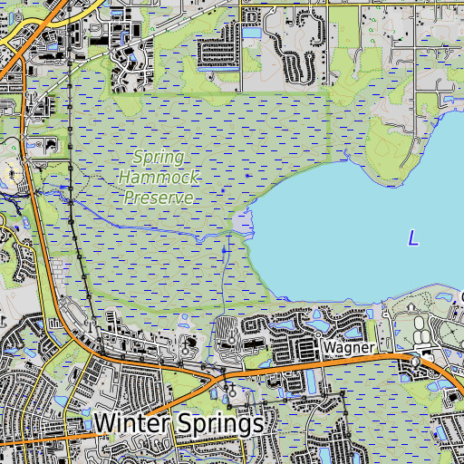 OpenTopoMap map of Gee Creek, FL