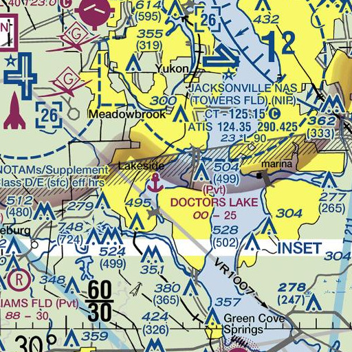 FAA VFR chart of Geigers Point, FL