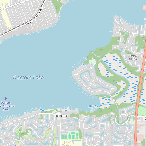 OpenStreetMap map of Geigers Point, FL