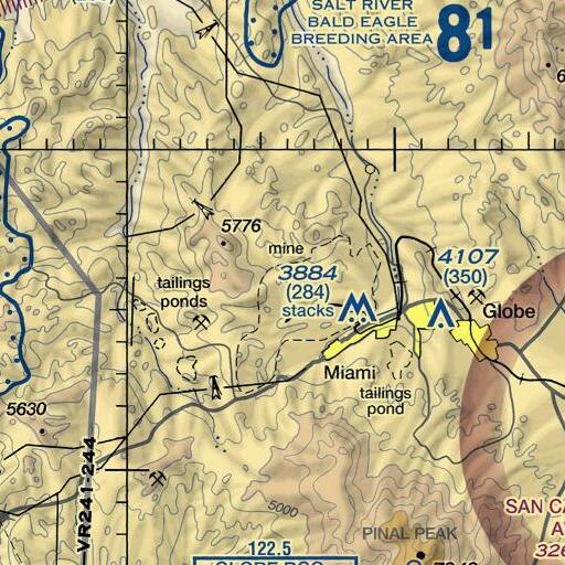 FAA VFR chart of Day Peaks, AZ