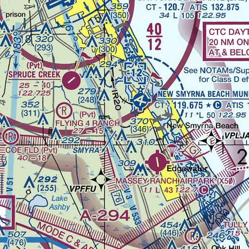 FAA VFR chart of Glencoe, FL