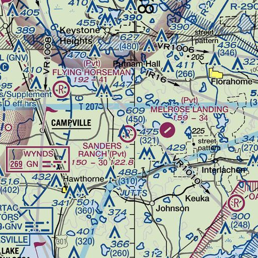 FAA VFR chart of Lake Goodson, FL