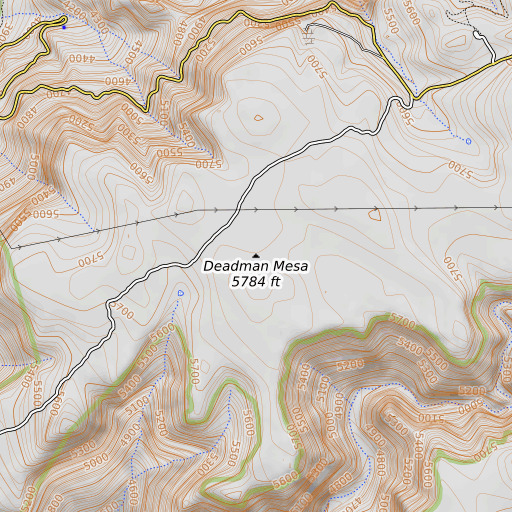OpenTopoMap map of Deadman Mesa, AZ