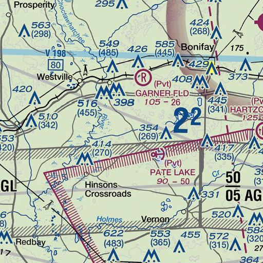 FAA VFR chart of Gum Creek, FL