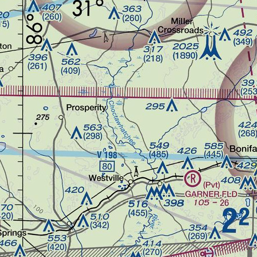 FAA VFR chart of Hagans Slough, FL