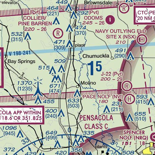 FAA VFR chart of Halfmoon Lake, FL