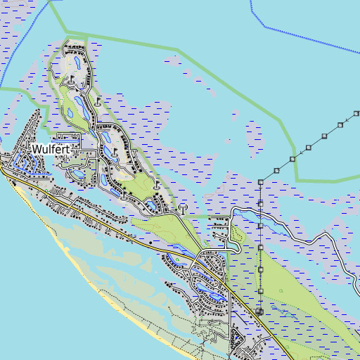 OpenTopoMap map of Halloway Bayou, FL
