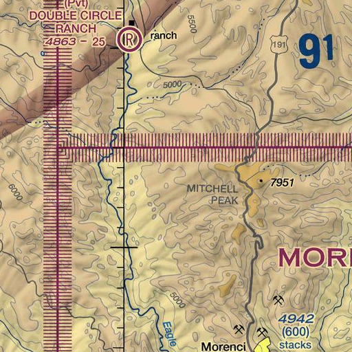 FAA VFR chart of Deerhead Creek, AZ